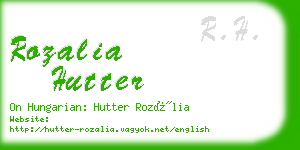 rozalia hutter business card
